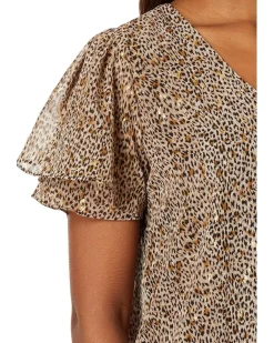 Vince Camuto V-Neck Tulip Sleeve Blouse Women's