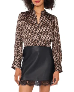Vince Camuto V-Neck Wide Cuff Blouse Women's