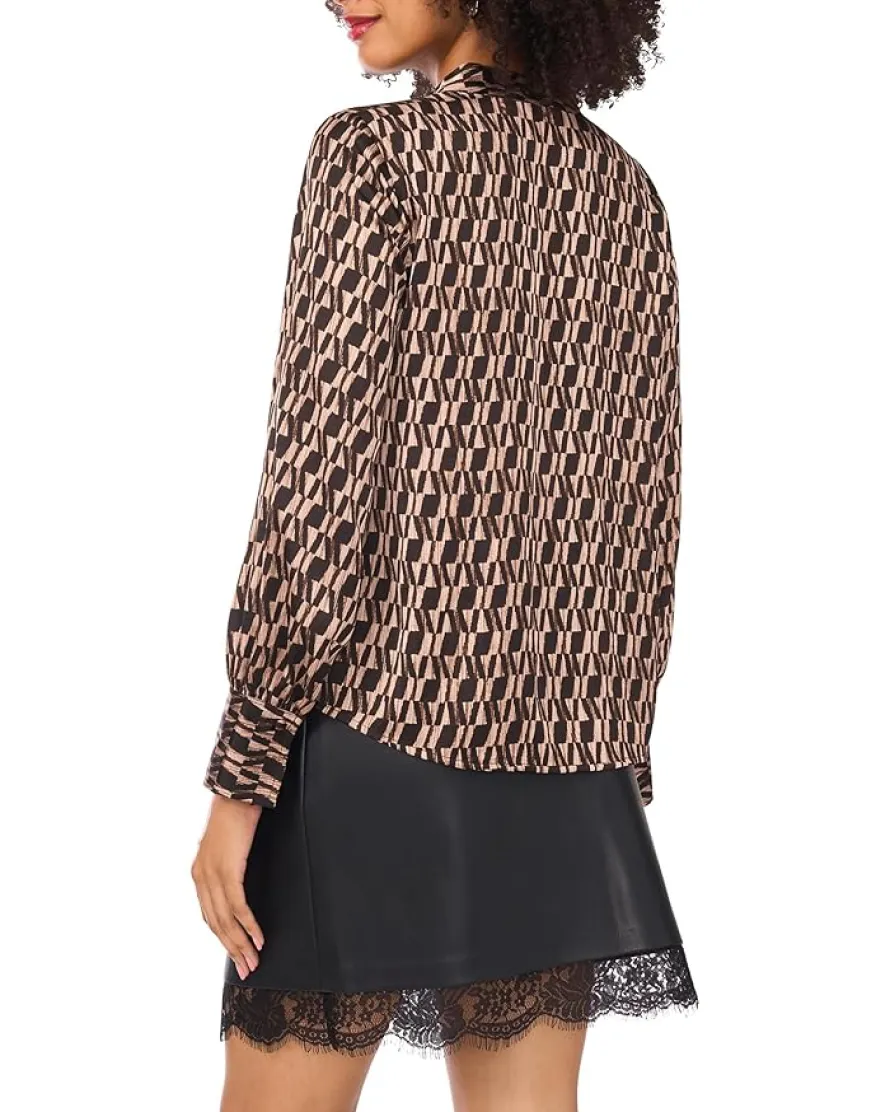 Vince Camuto V-Neck Wide Cuff Blouse Women's
