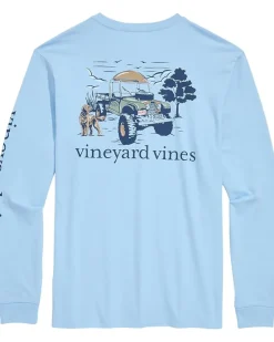Vineyard Vines Autumn Truck Long Sleeve Tee Men's