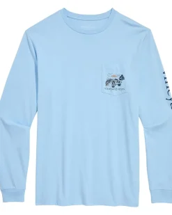 Vineyard Vines Autumn Truck Long Sleeve Tee Men's