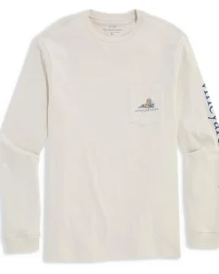 Vineyard Vines Camo Cooler Dog Long Sleeve Tee Men's