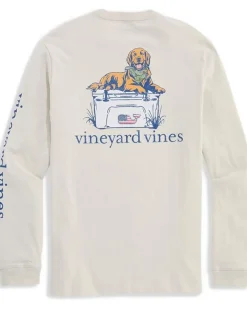 Vineyard Vines Camo Cooler Dog Long Sleeve Tee Men's