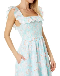 Vineyard Vines Cay Floral Smocked Midi Dress Women's