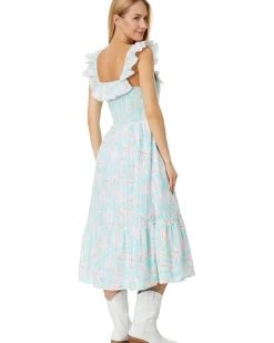 Vineyard Vines Cay Floral Smocked Midi Dress Women's
