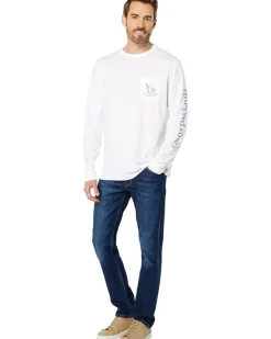 Vineyard Vines Chair Lift Long Sleeve Pocket Tee Men's