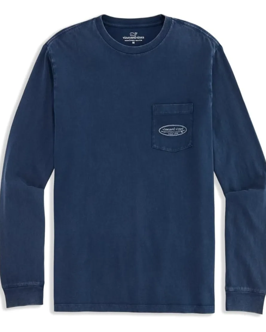 Vineyard Vines Drift-Dye Surf Logo Long Sleeve Tee Men's
