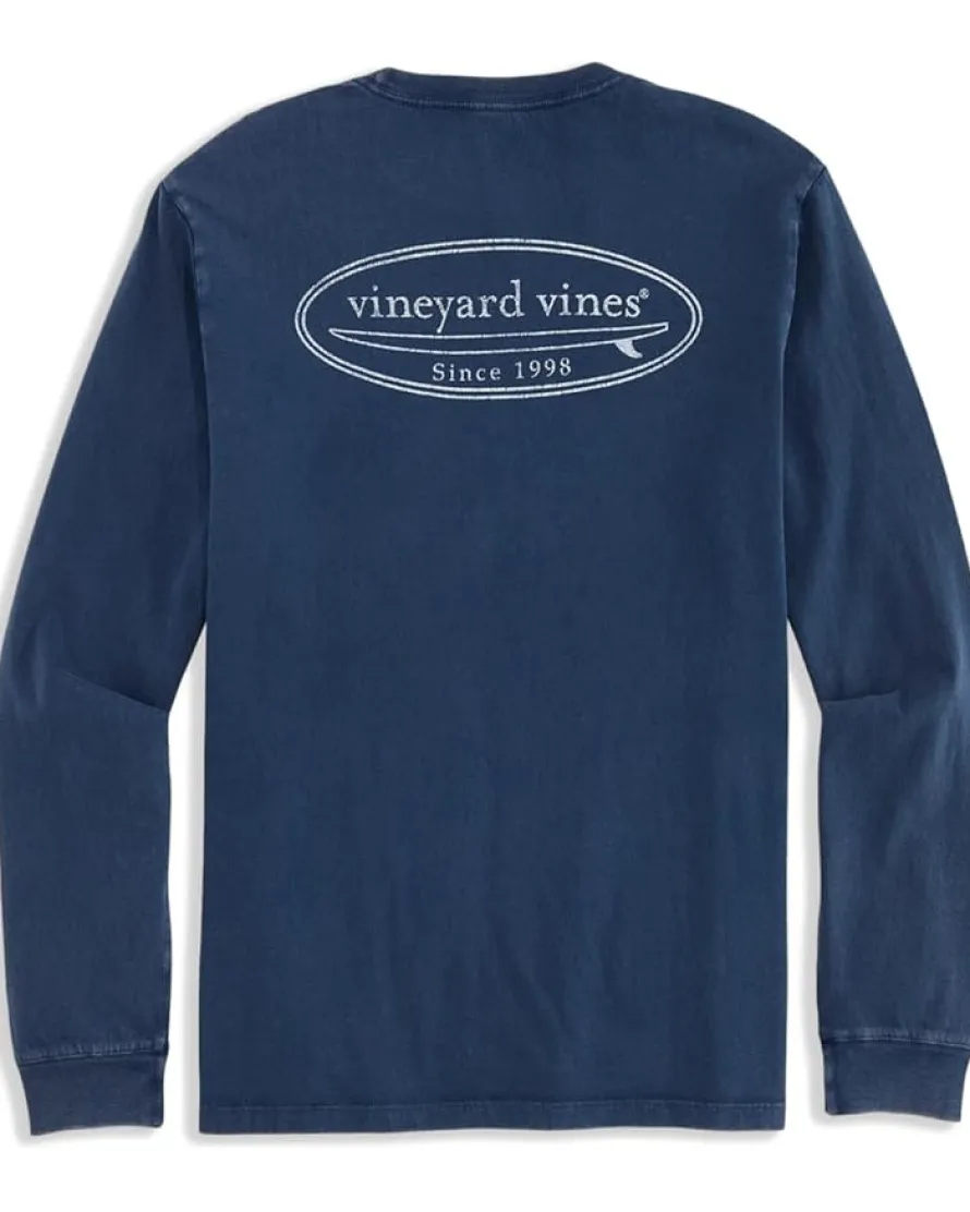 Vineyard Vines Drift-Dye Surf Logo Long Sleeve Tee Men's