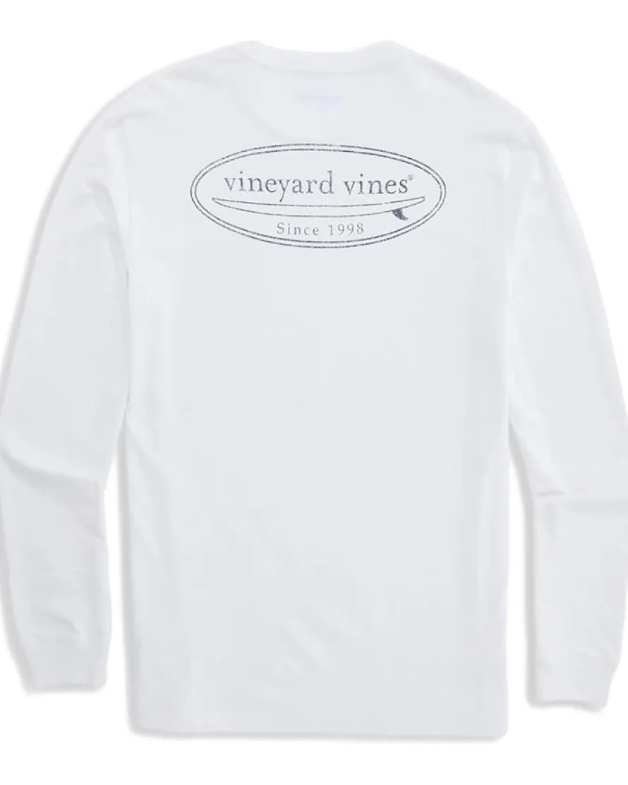 Vineyard Vines Drift-Dye Surf Logo Long Sleeve Tee Men's