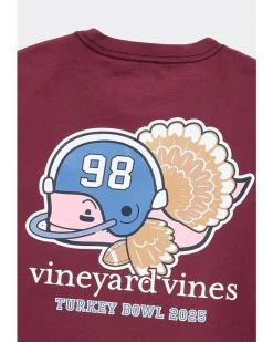 Vineyard Vines Football Turkey Whale Ls Tee Men's