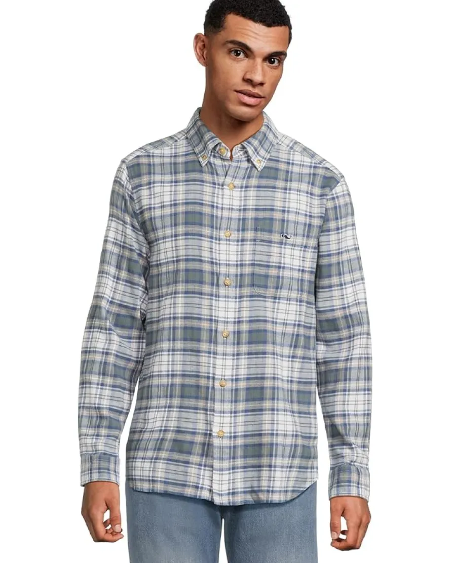 Vineyard Vines Great Point Plaid Vineyard Flannel Shirt Men's
