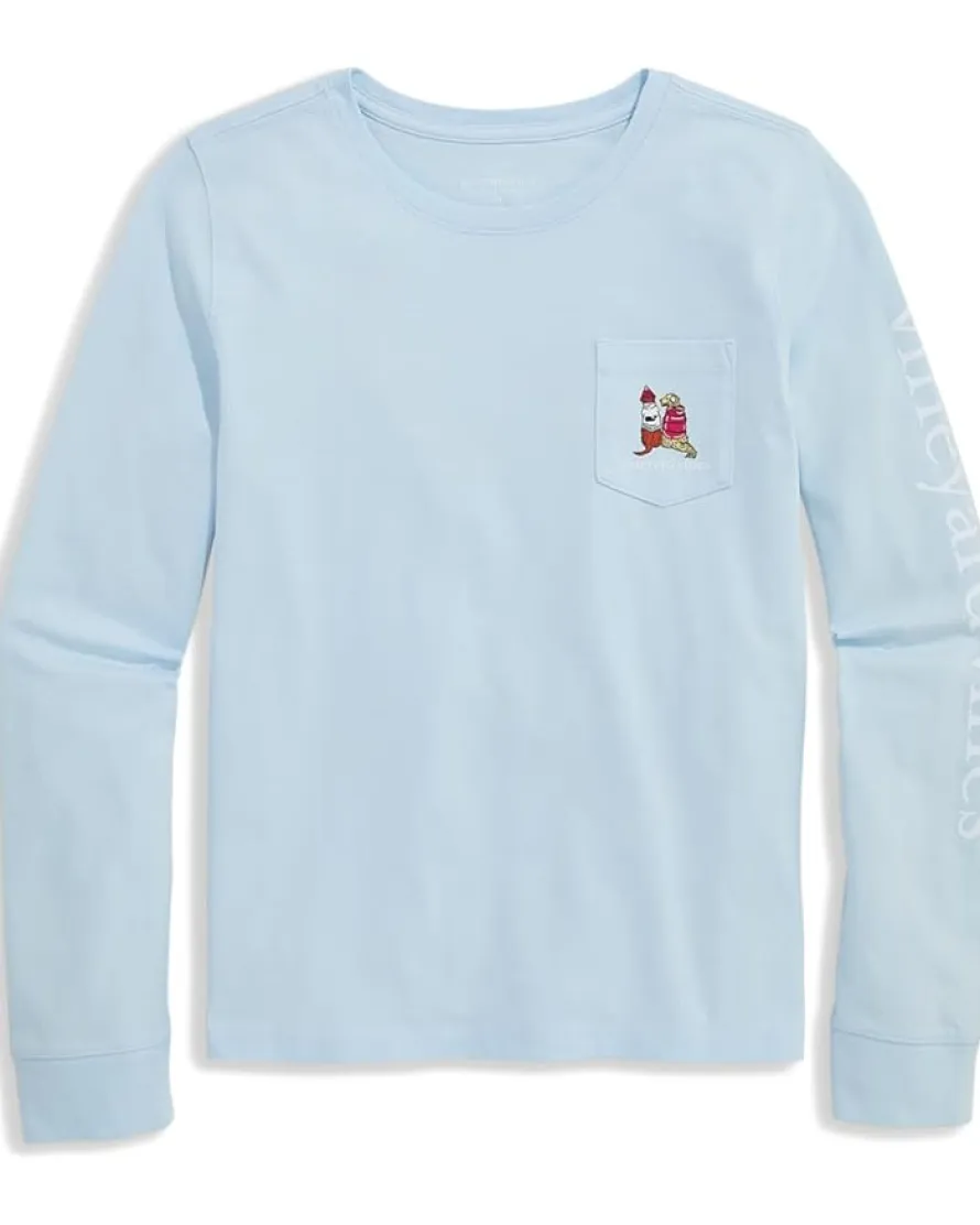 Vineyard Vines Kids Long Sleeve Pocket Tee (Toddler/Little Kid/Big Kid)