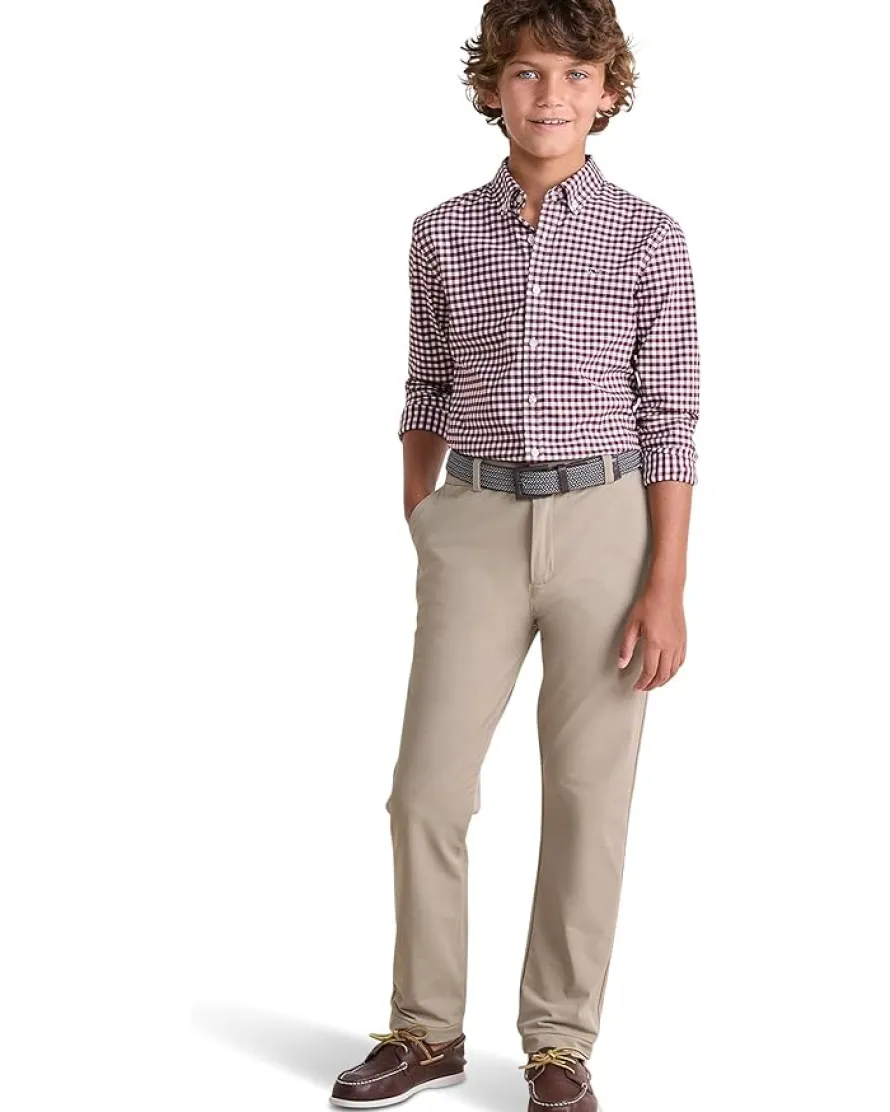 Vineyard Vines Kids Skysail Gingham Performance Cotton Shirt (Toddler/Little Kid/Big Kid)