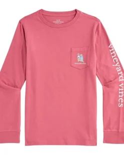 Vineyard Vines Kids Sunset Ski Pups Long Sleeve Tee (Toddler/Little Kid/Big Kid)