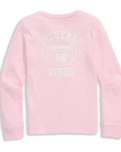 Vineyard Vines Kids Vv98 Football Long Sleeve Pocket Tee (Little Kid/Big Kid)