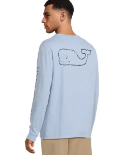 Vineyard Vines Long Sleeve Vintage Whale Pocket T-Shirt Men's