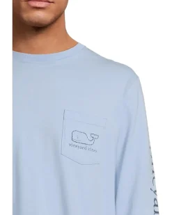 Vineyard Vines Long Sleeve Vintage Whale Pocket T-Shirt Men's