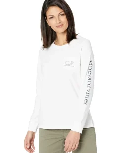Vineyard Vines Long Sleeve Whale Print Tee Women's