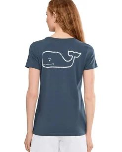 Vineyard Vines Vintage Whale Short Sleeve Pocket Tee Women's