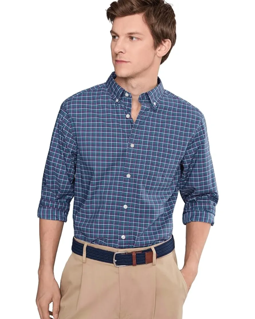 Vineyard Vines Wauwinet Tatterall Perfect Cotton Shirt Men's