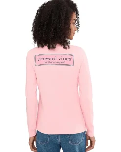 Vineyard Vines Whale Long Sleeve Pocket Tee Women's