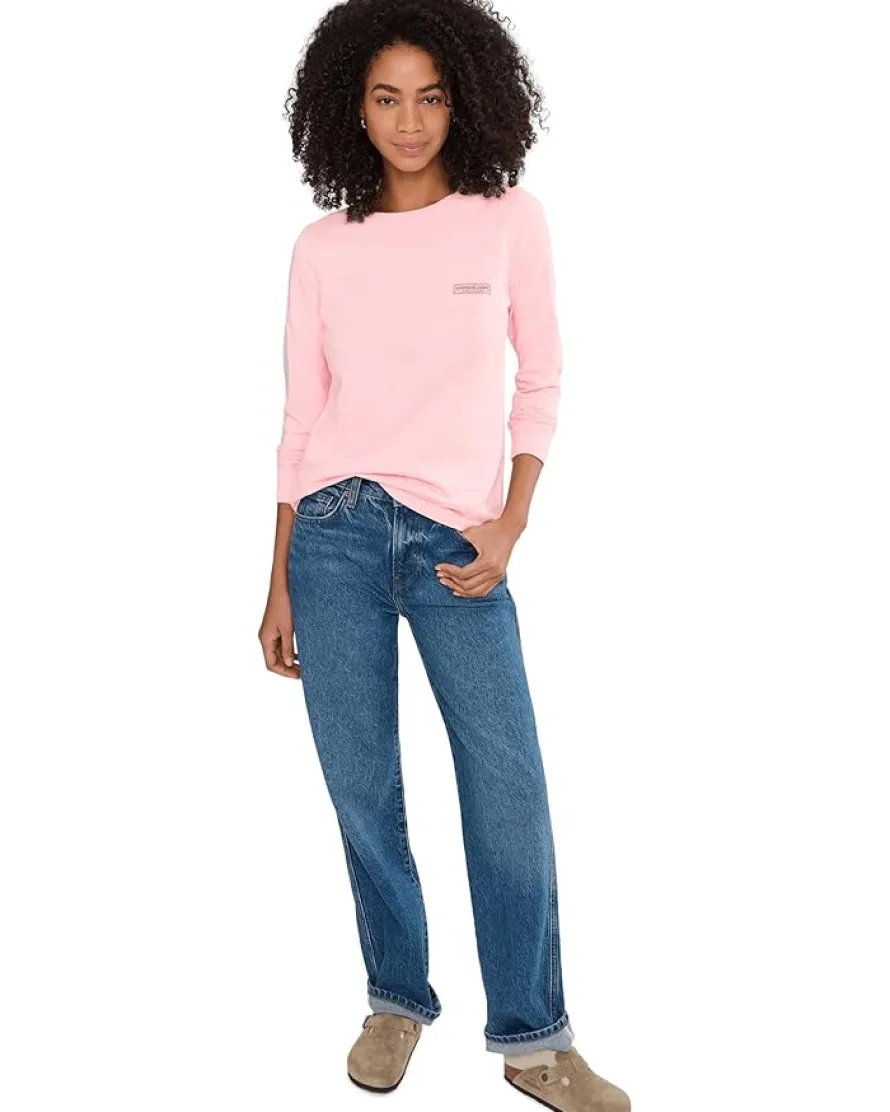 Vineyard Vines Whale Long Sleeve Pocket Tee Women's